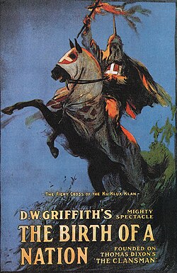 Cartel de la película El nacimiento de una nación.