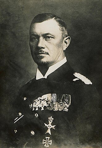 Retrato oficial de Reinhard Scheer en 1916