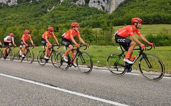 Ciclistas del equipo en competición