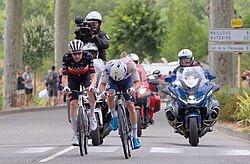 Wellens durante la 15.ª etapa del Tour de Francia 2025