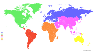 Mapa de federaciones de la IHF