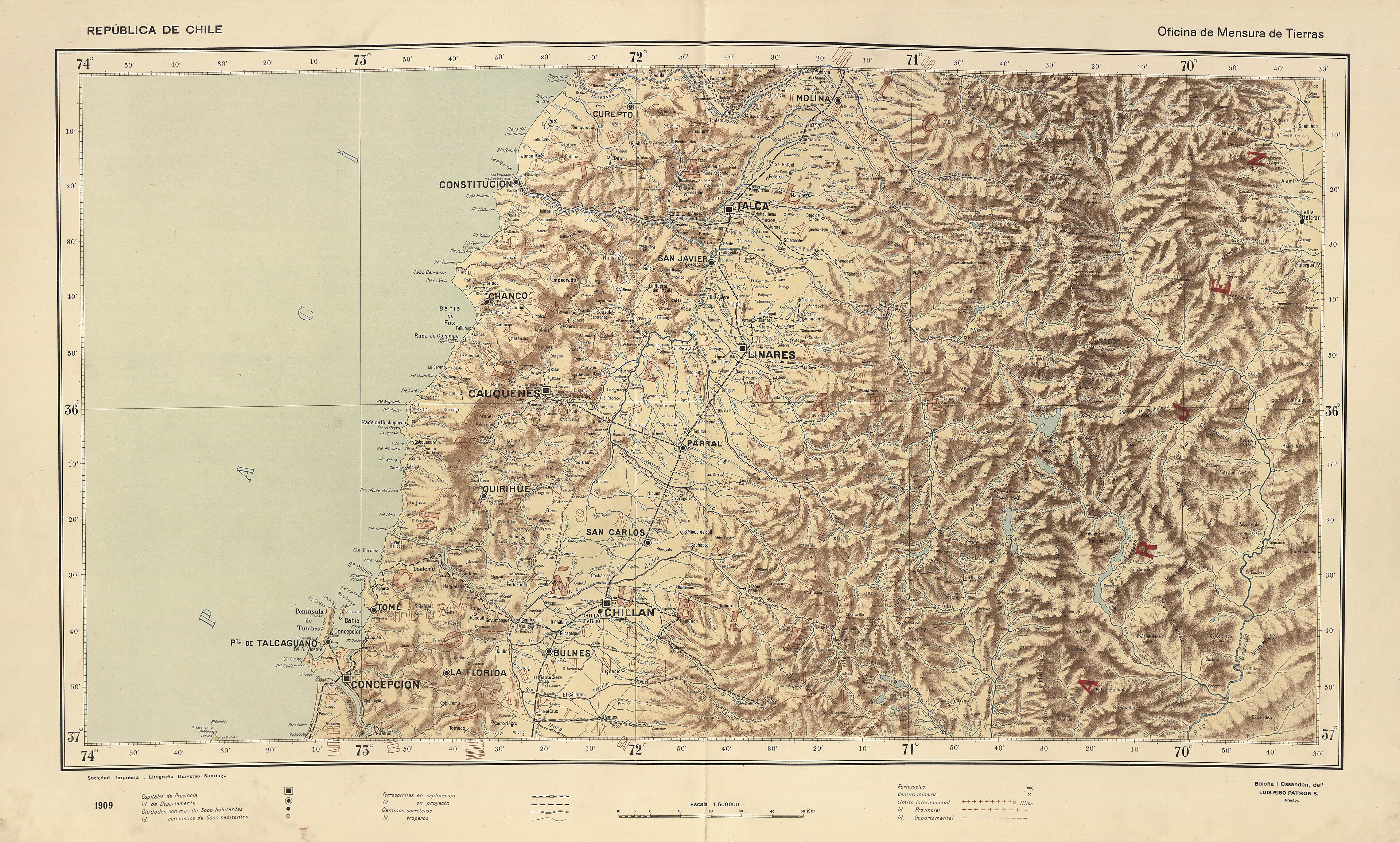 Sección de la cuenca superior del río Neuquén