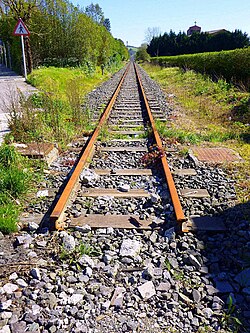 Antigua vía de los Ferrocarriles Vascongados en Durango