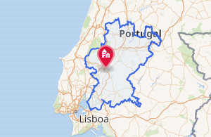 Mapa de localización del distrito de Santarém en Portugal