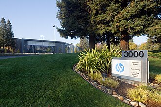 Fotografía representativa de la identidad corporativa de Hewlett-Packard