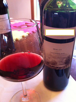 Vino merlot de California
