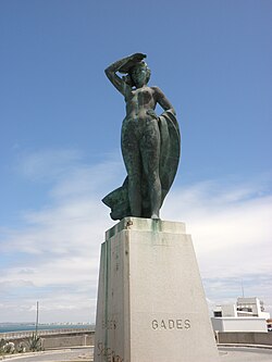 Estatua alegórica de Gades en Punta San Felipe, Cádiz
