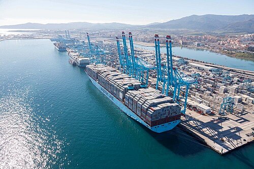 Primera escala del Primer Triple E de Maersk el 5 de noviembre de 2014.