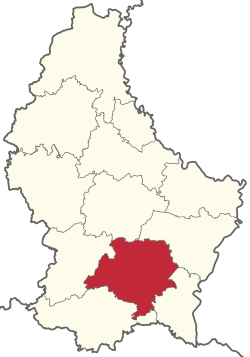 Mapa de ubicación del Cantón de Luxemburgo