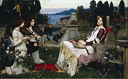 Pintura de San Cecilia de John William Waterhouse.