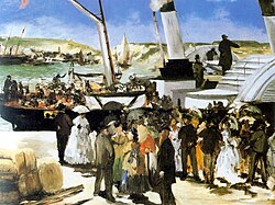 Salida del vapor de Folkestone de Édouard Manet