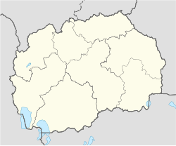 Mapa de localización de Skopie en Macedonia del Norte