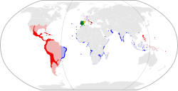 Mapa de los territorios de la Monarquía Hispánica en 1598