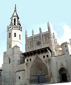 Reconstrucción idealizada de la torre y el chapitel desaparecido