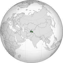 Mapa de ubicación de Tayikistán