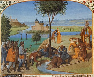 Ilustración medieval realizada por Jean Fouquet