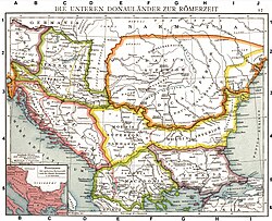 Provincias romanas a lo largo del Danubio