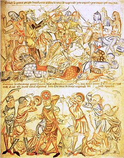 Representación de la batalla de Bannockburn en 1314