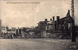Paisaje urbano destruido durante la Primera Guerra Mundial