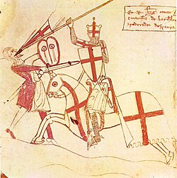 Representación de Ramón Berenguer en un códice de los Usatges de Barcelona