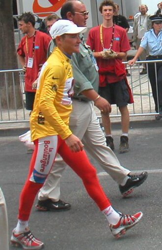 Thomas Voeckler con el maillot de líder
