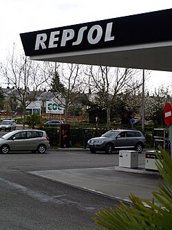 Estación de servicio Repsol en Madrid