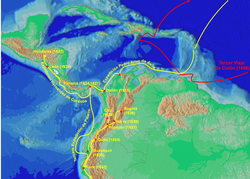 Mapa histórico de la ruta de conquista