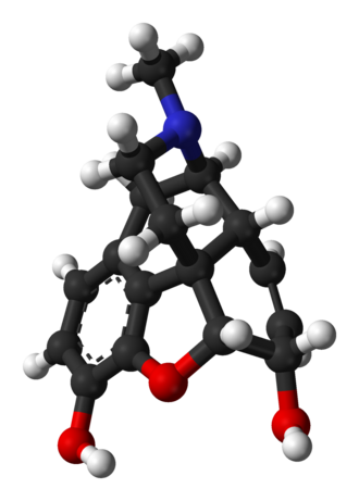 Diagrama de la estructura molecular de la morfina