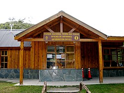 Entrada principal al Parque Nacional Tierra del Fuego.