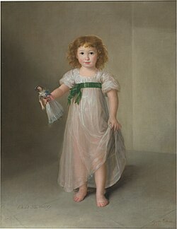 Retrato de Manuela Isidra Téllez-Girón, futura duquesa de Abrantes, de Agustín Esteve, 1797