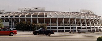 Vista panorámica del Atlanta-Fulton County Stadium durante un evento deportivo