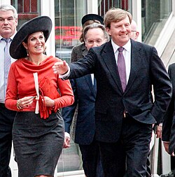 Los reyes Guillermo Alejandro y Máxima en un evento público en 2015