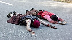 Tibetanos en peregrinación hacia Lhasa