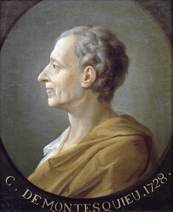 Retrato de Montesquieu, principal teórico de la separación de poderes