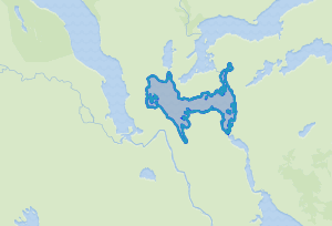 Mapa de la cuenca del lago