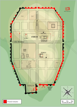 Plano esquemático de Barcino