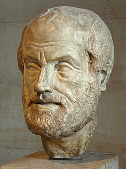 Busto de Aristóteles según una copia de una escultura de Lisipo