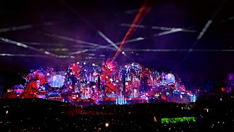 Vista general de los escenarios del festival Tomorrowland