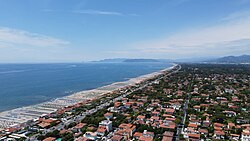 Vista histórica de la zona costera