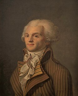 Retrato de Maximilien Robespierre, líder jacobino