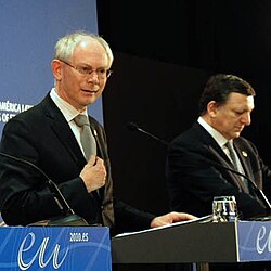 Herman Van Rompuy y José Manuel Durão Barroso en el año 2010.