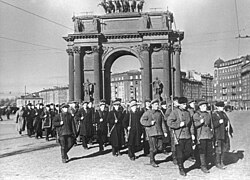 Trabajadores durante el sitio de Leningrado