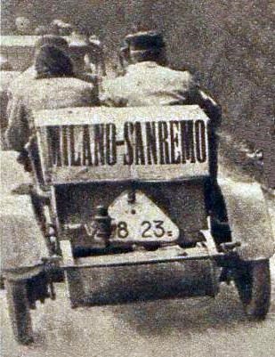 Fotografía histórica de la Milán-San Remo 1912