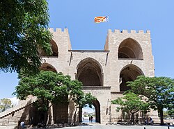Fachada trasera de las torres