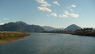 Vista panorámica del río Aysén