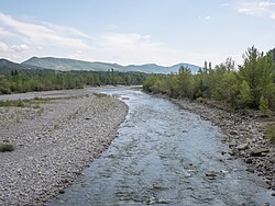 Río Cinca a su paso por Aínsa