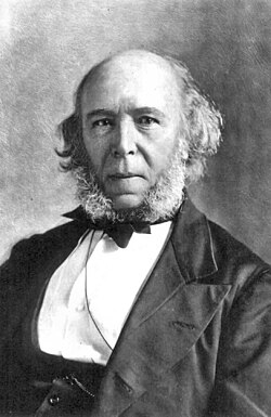 Retrato de Herbert Spencer sentado en 1893