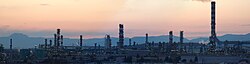 Vista de la refinería