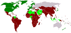 Mapa de los países miembros del FIDA