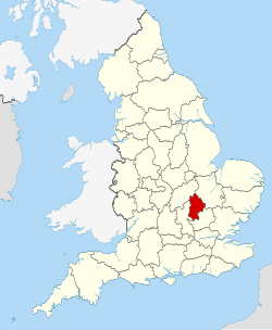Mapa de las divisiones administrativas de Bedfordshire